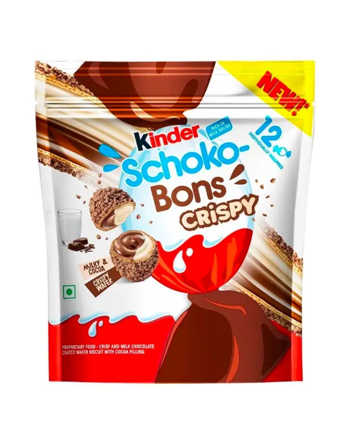 Kinder Schoko-Bons Crispy 67g - padrão Mundiei